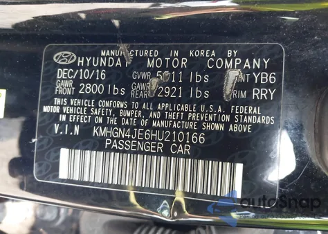 2017 Genesis G80 3.8 из США, поврежденный, VIN KMHGN4JE6HU210166